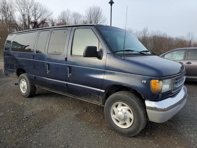 1FBSS31L11HA14042 - 2001 FORD ECONOLINE E350 SUPER DUTY WAGON BLUE photo 4