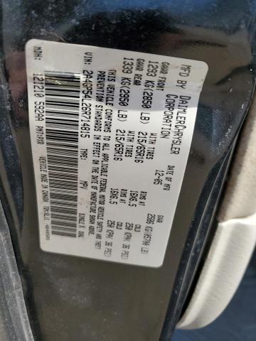 2A4GP54L26R714815 - 2006 CHRYSLER TOWN & COU TOURING BLACK photo 13