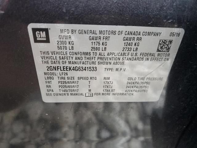 2GNFLEEK4G6341533 - 2016 CHEVROLET EQUINOX LS CHARCOAL photo 13