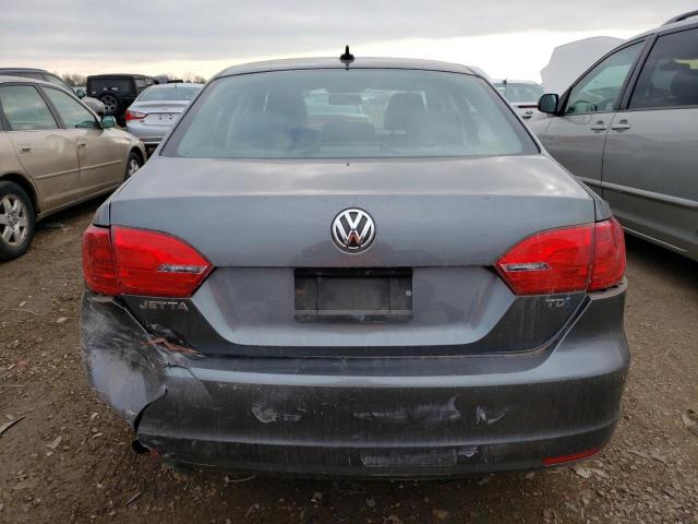 3VWLL7AJ9EM410558 - 2014 VOLKSWAGEN JETTA TDI GRAY photo 6