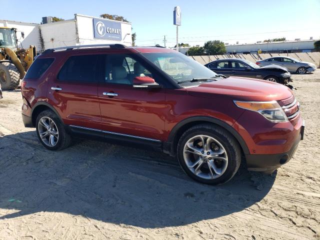 1FM5K7F91EGB49977 - 2014 FORD EXPLORER LIMITED RED photo 4