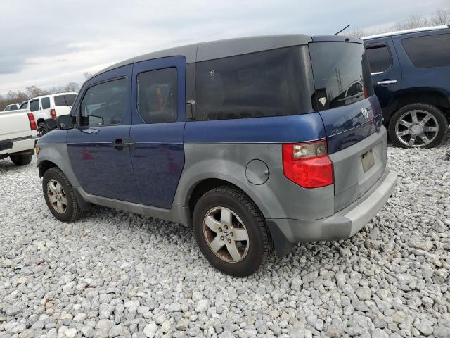 5J6YH28213L009171 - 2003 HONDA ELEMENT DX BLUE photo 2