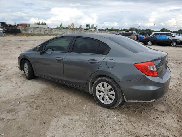 19XFB2F52CE088693 - 2012 HONDA CIVIC LX GRAY photo 2