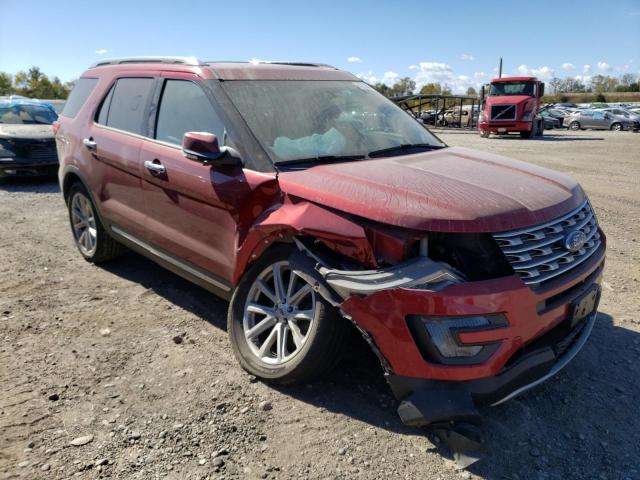 1FM5K8F85HGA00358 - 2017 FORD EXPLORER LIMITED RED photo 4