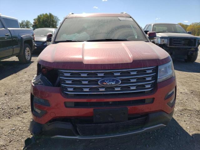 1FM5K8F85HGA00358 - 2017 FORD EXPLORER LIMITED RED photo 5