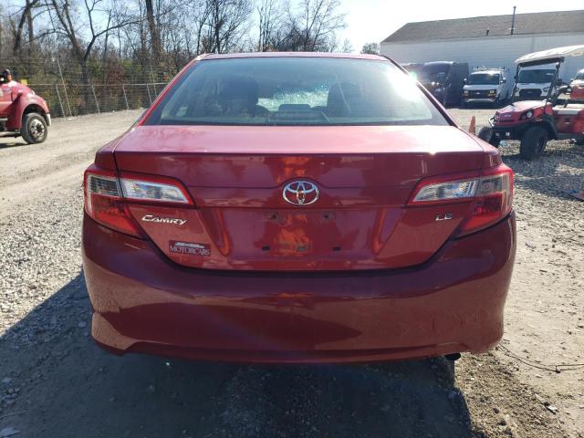 4T4BF1FK4CR205051 - 2012 TOYOTA CAMRY BASE RED photo 6