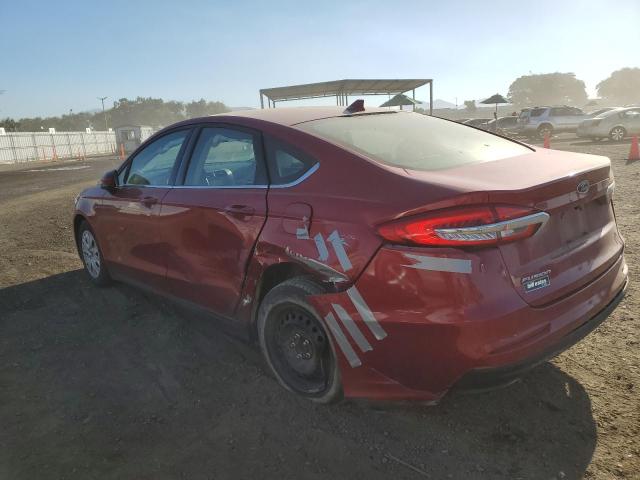 3FA6P0G73LR106896 - 2020 FORD FUSION S RED photo 2