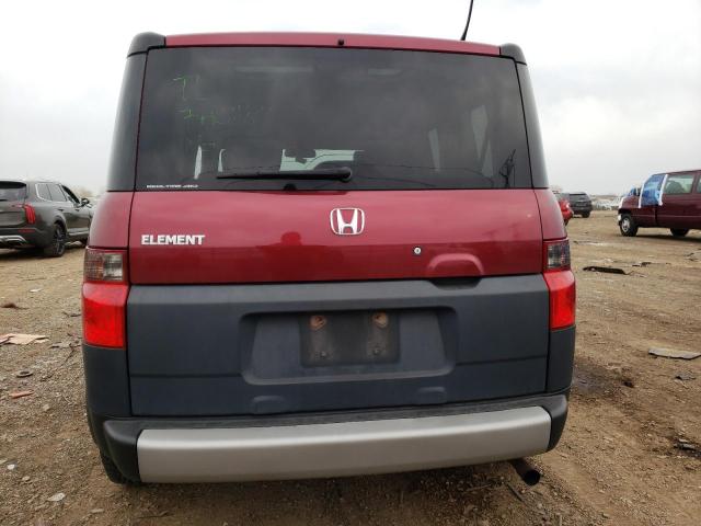 5J6YH28387L013474 - 2007 HONDA ELEMENT LX RED photo 6