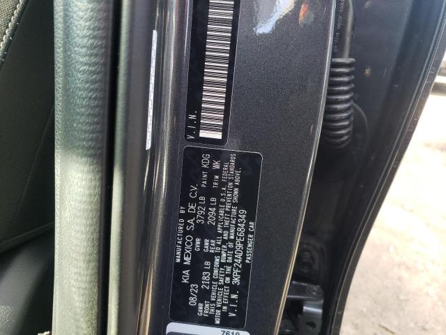 3KPF24AD9PE684349 - 2023 KIA FORTE LX GRAY photo 12