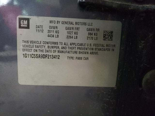 1G11C5SA9DF213412 - 2013 CHEVROLET MALIBU 1LT BLUE photo 12