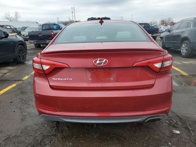 5NPE24AFXHH506444 - 2017 HYUNDAI SONATA SE RED photo 6