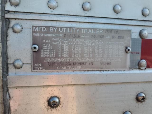 1UYVS2536HG909749 - 2017 UTILITY TRAILER Սպիտակ լուսանկար 10