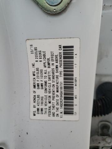 1HGCR2F84GA166751 - 2016 HONDA ACCORD EXL WHITE photo 13