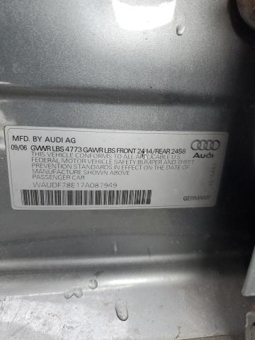 WAUDF78E17A087949 - 2007 AUDI A4 2.0T QUATTRO SILVER photo 12