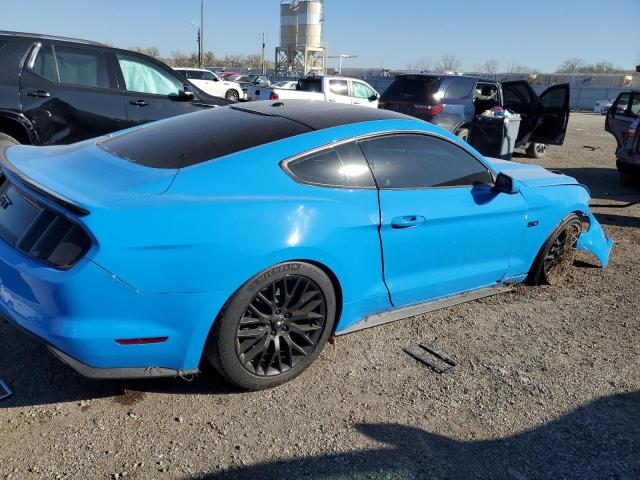 1FA6P8CF6H5305074 - 2017 FORD MUSTANG GT BLUE photo 3