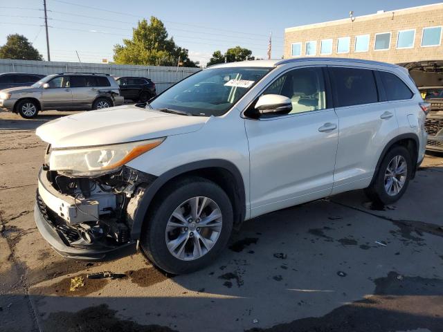 5TDJKRFH7FS222783 - 2015 TOYOTA HIGHLANDER XLE WHITE photo 1