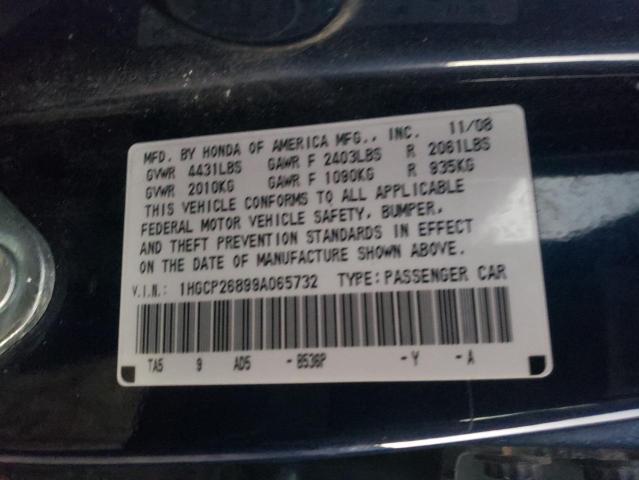 1HGCP26899A065732 - 2009 HONDA ACCORD EXL BLUE photo 13