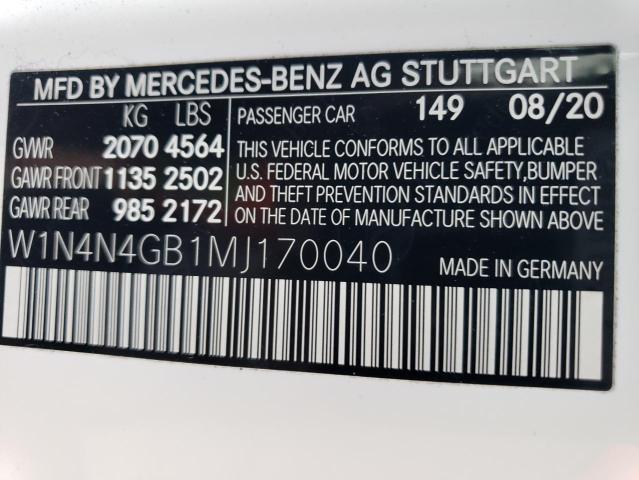 W1N4N4GB1MJ170040 - 2021 MERCEDES-BENZ GLA 250 WHITE photo 13