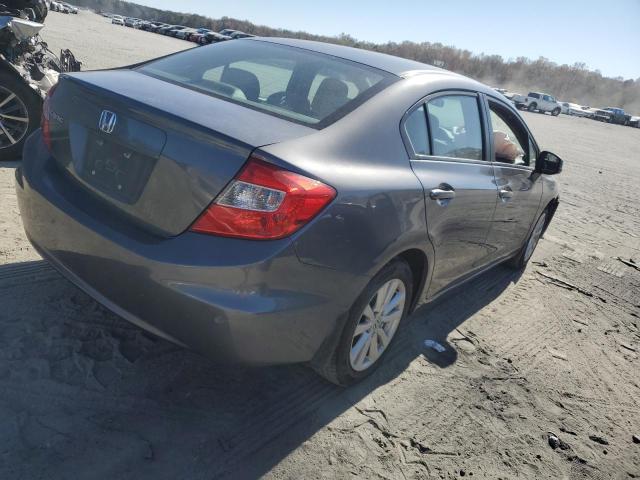 19XFB2F9XCE313655 - 2012 HONDA CIVIC EXL GRAY photo 3