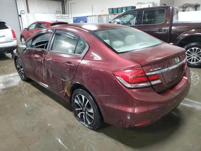 19XFB2F86FE069594 - 2015 HONDA CIVIC EX BURGUNDY photo 2