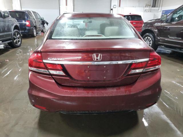 19XFB2F86FE069594 - 2015 HONDA CIVIC EX BURGUNDY photo 6