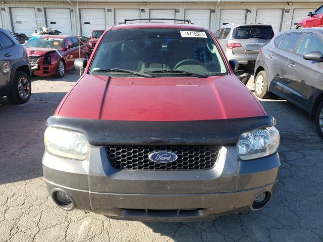 1FMYU93165KA37397 - 2005 FORD ESCAPE XLT RED photo 5