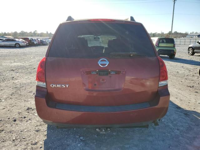 5N1BV28U65N136006 - 2005 NISSAN QUEST S RED photo 6