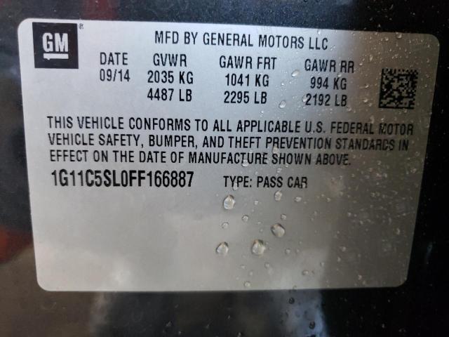 1G11C5SL0FF166887 - 2015 CHEVROLET MALIBU 1LT 灰色 照片 12