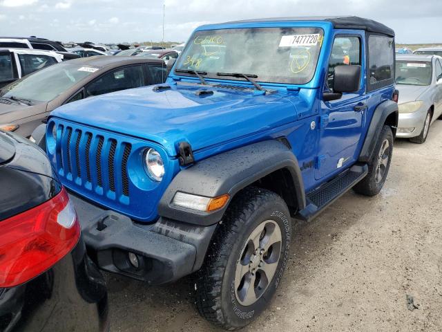 1C4GJXAN8MW659784 - 2021 JEEP WRANGLER SPORT BLUE photo 5