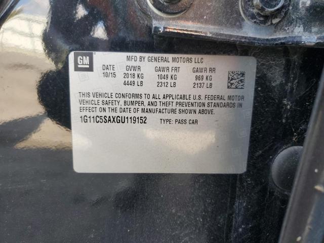 1G11C5SAXGU119152 - 2016 CHEVROLET MALIBU LIM LT 黑色 照片 12