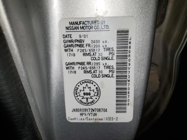JN8DR09Y72W708704 - 2002 NISSAN PATHFINDER LE 银色 照片 13