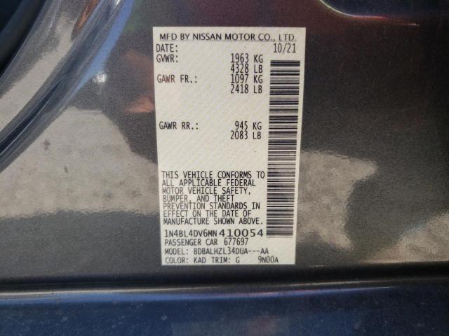 1N4BL4DV6MN410054 - 2021 NISSAN ALTIMA SV GRAY photo 13