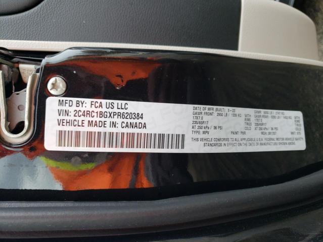 2C4RC1BGXPR620384 - 2023 CHRYSLER PACIFICA TOURING L Սև լուսանկար 13