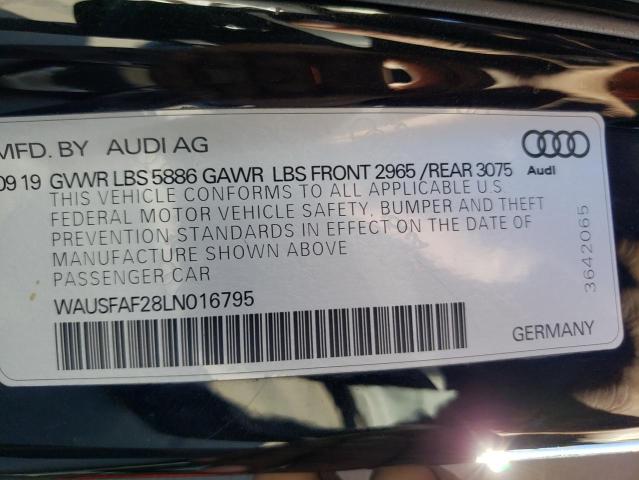 WAUSFAF28LN016795 - 2020 AUDI S7 PRESTIGE BLACK photo 13