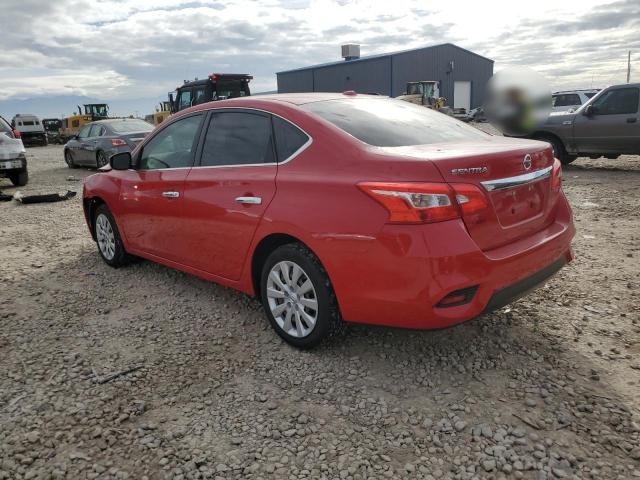 3N1AB7AP2HL675952 - 2017 NISSAN SENTRA S RED photo 2