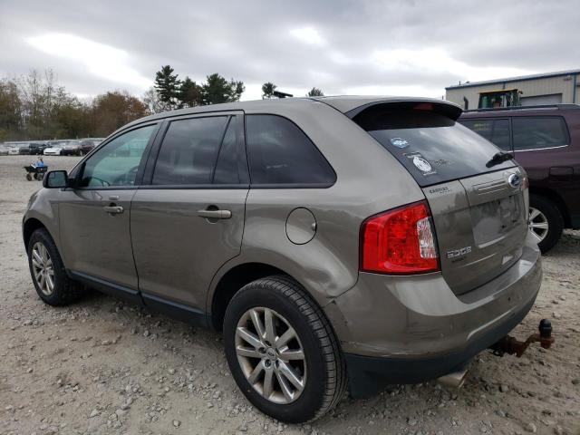 2FMDK4JC6DBE15674 - 2013 FORD EDGE SEL GRAY photo 2