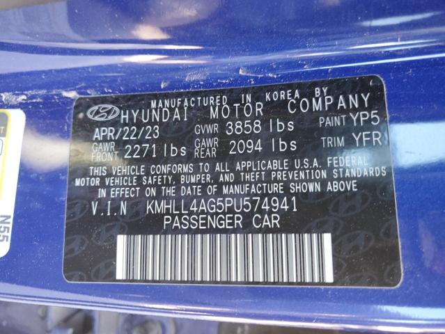 KMHLL4AG5PU574941 - 2023 HYUNDAI ELANTRA SE BLUE photo 12