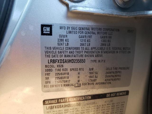 LRBFXDSA9HD235650 - 2017 BUICK ENVISION ESSENCE Արծաթագույն լուսանկար 13