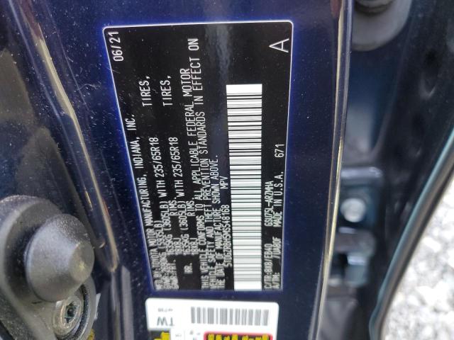 5TDGZRBH5MS548168 - 2021 TOYOTA HIGHLANDER XLE BLUE photo 13