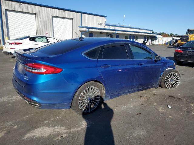 3FA6P0D93JR247616 - 2018 FORD FUSION TITANIUM/PLATINUM BLUE photo 3