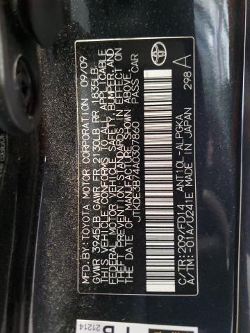 JTKDE3B74A0307860 - 2010 TOYOTA SCION TC 黑色 照片 12