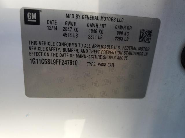 1G11C5SL9FF247810 - 2015 CHEVROLET MALIBU 1LT 白色 照片 12