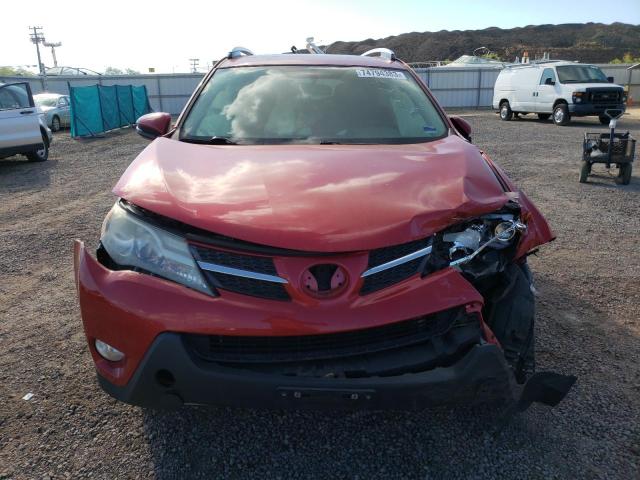 JTMWFREV8D5007031 - 2013 TOYOTA RAV4 XLE RED photo 5