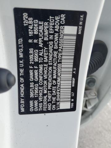 SHHFK7H43MU409555 - 2021 HONDA CIVIC SPORT 白色 照片 13