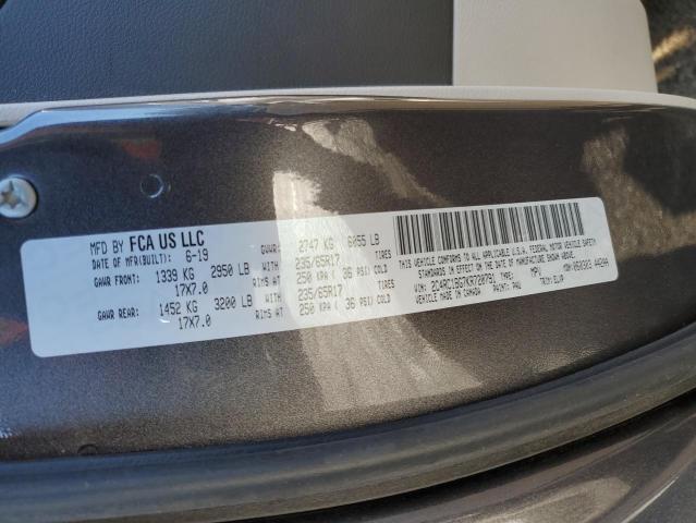 2C4RC1BG7KR720791 - 2019 CHRYSLER PACIFICA TOURING L Grafit foto 13