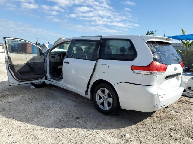 5TDKA3DC4BS002197 - 2011 TOYOTA SIENNA BASE WHITE photo 2