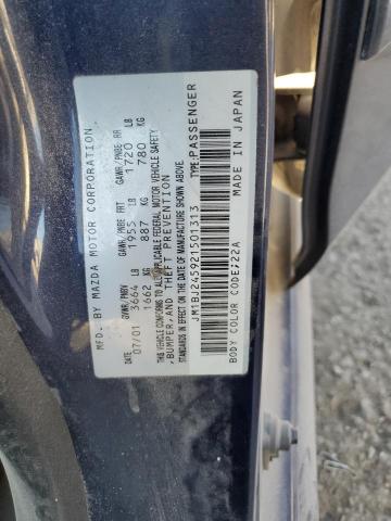 JM1BJ245921501313 - 2002 MAZDA PROTEGE PR5 蓝色 照片 13