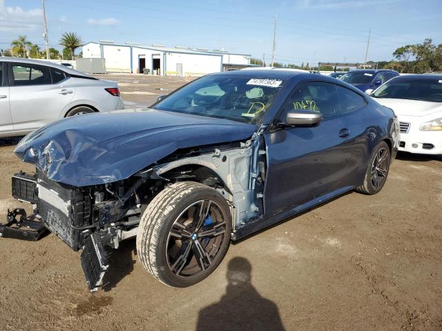 WBA13AR06MCG92127 - 2021 BMW M440XI BLUE photo 1