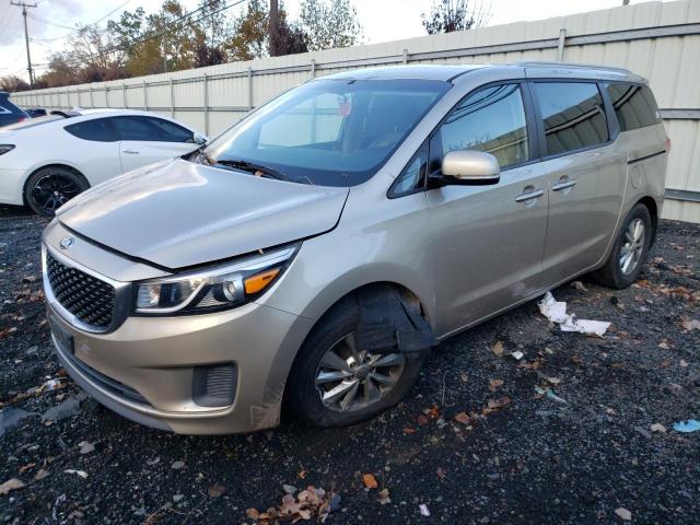 KNDMB5C1XF6037561 - 2015 KIA SEDONA LX TAN photo 1