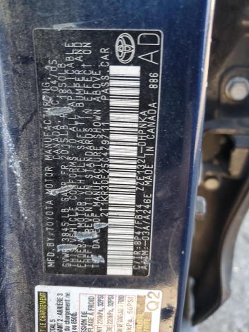 2T1KR30E25C479711 - 2005 TOYOTA COROLLA MA XR BLUE photo 12